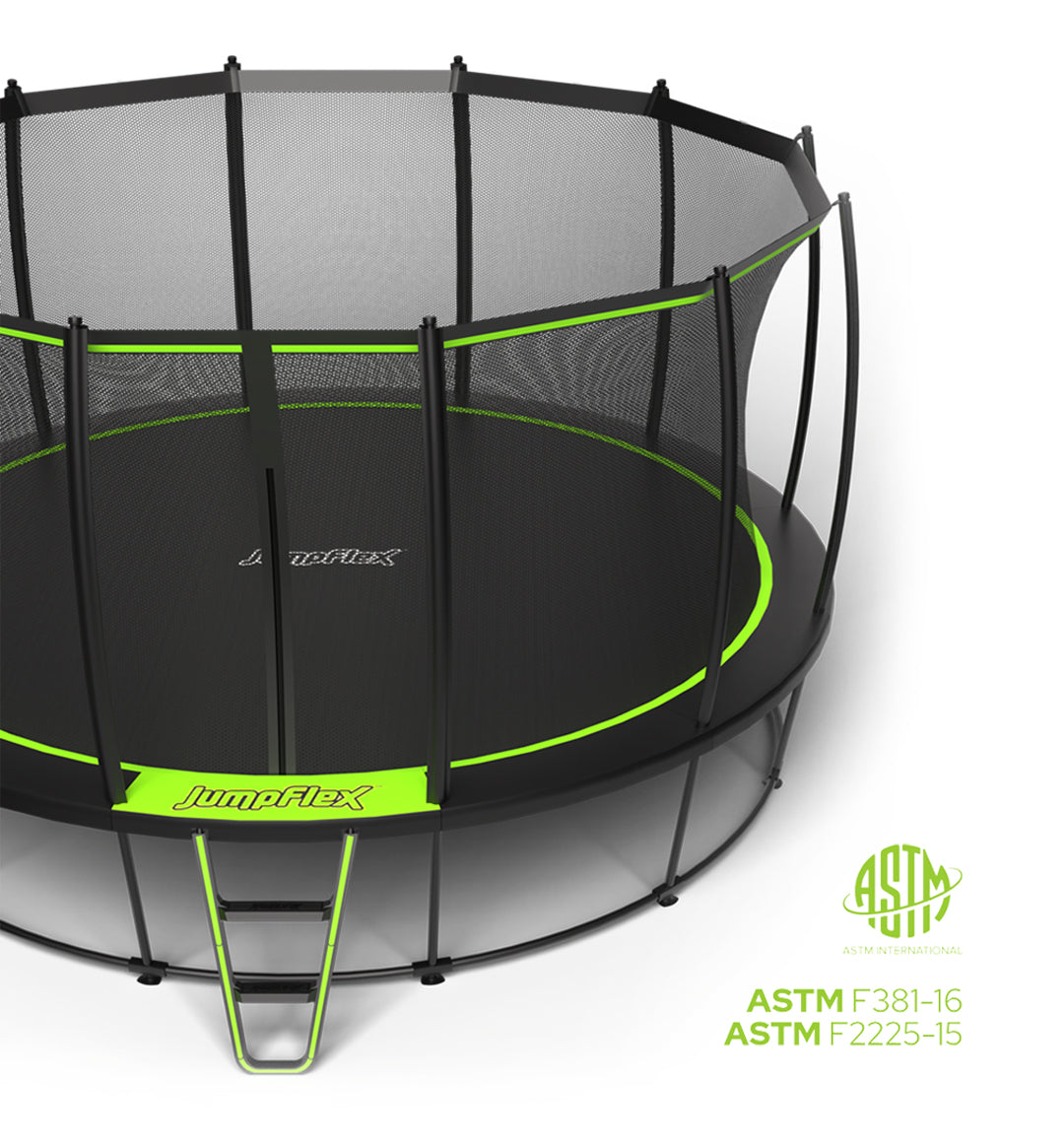 Jumpflex trampolines are designed for safety