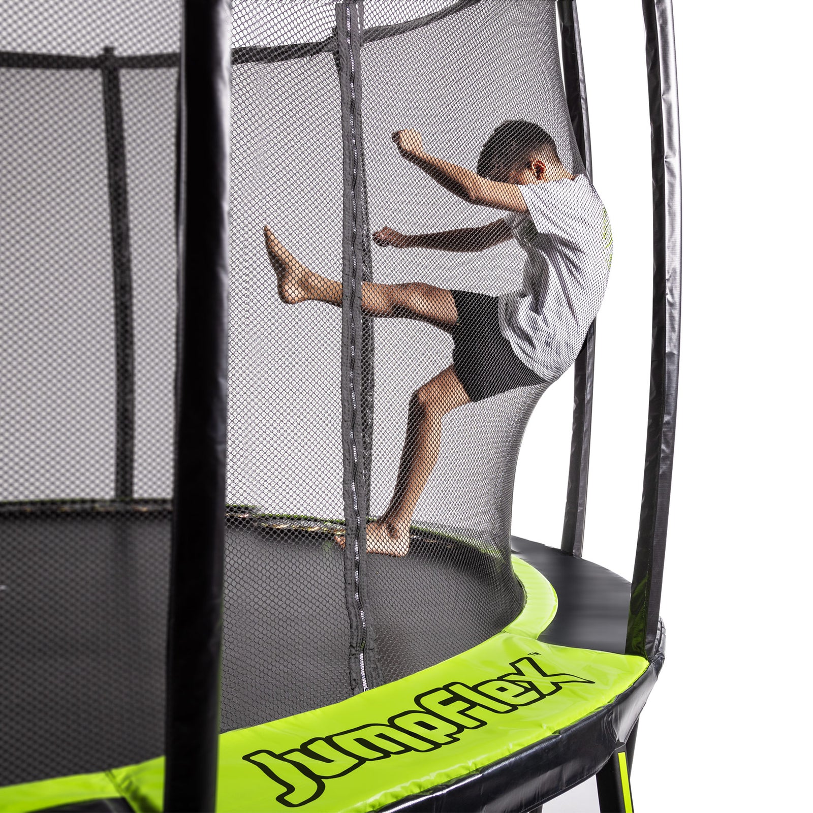 Jumpflex Hero trampolines have more space between you and the poles